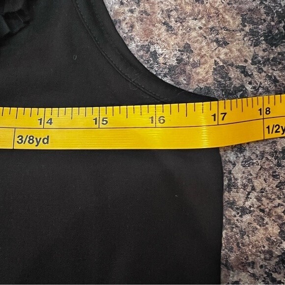 Talbots Sleeveless Ruffled Blouse Black Size‎ S - Picture 6 of 7